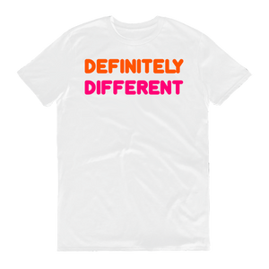 Open image in slideshow, Minority Millionairez Definitely Different Tee - WHITE/ORANGE/MAGENTA
